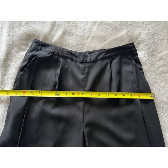 Grana Pants Womens Size XS TENCEL SPLIT FRONT CULOTTE Wide Leg Black Pockets - Picture 9 of 11